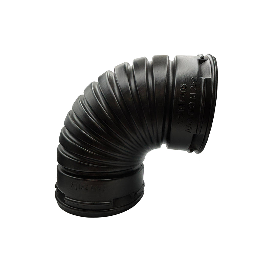 Black Corrugated Pipe DWall 6" 90 Deg Elbow Fitting