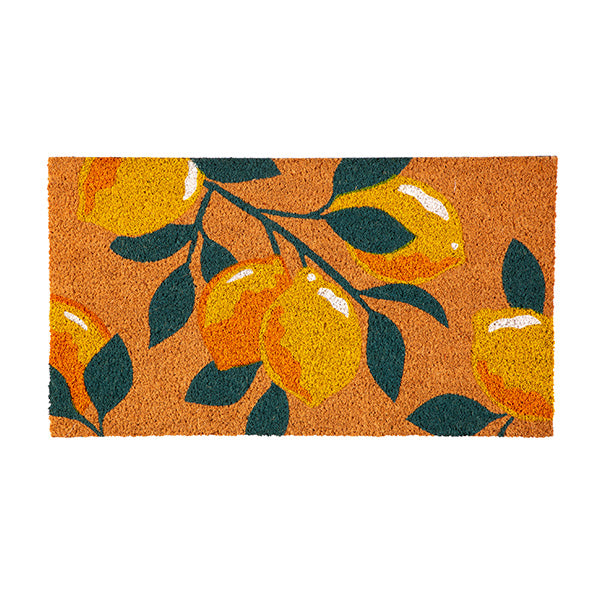 Coastal Citrus Lemons Coir Mat