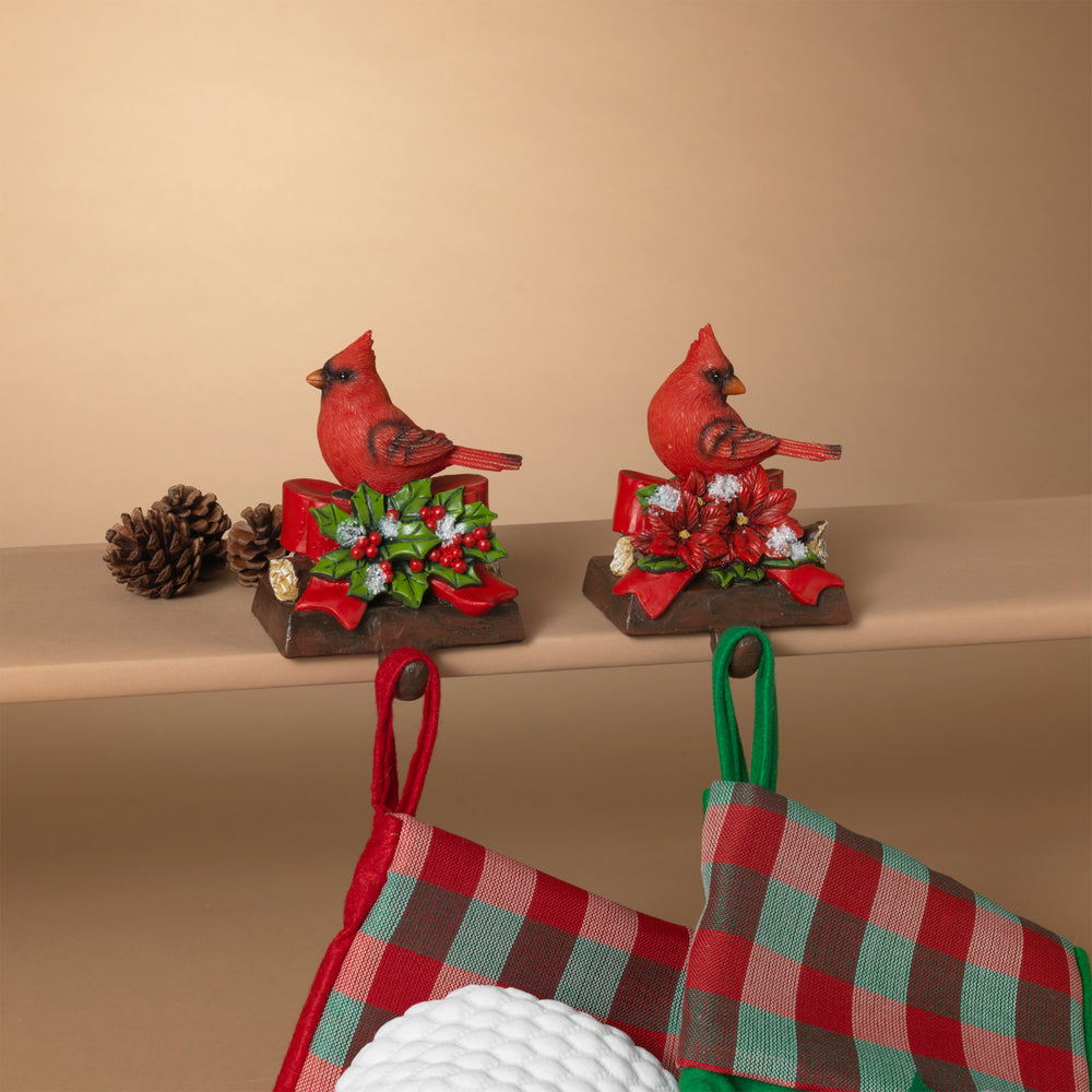 Holiday Cardinal Stocking Holder