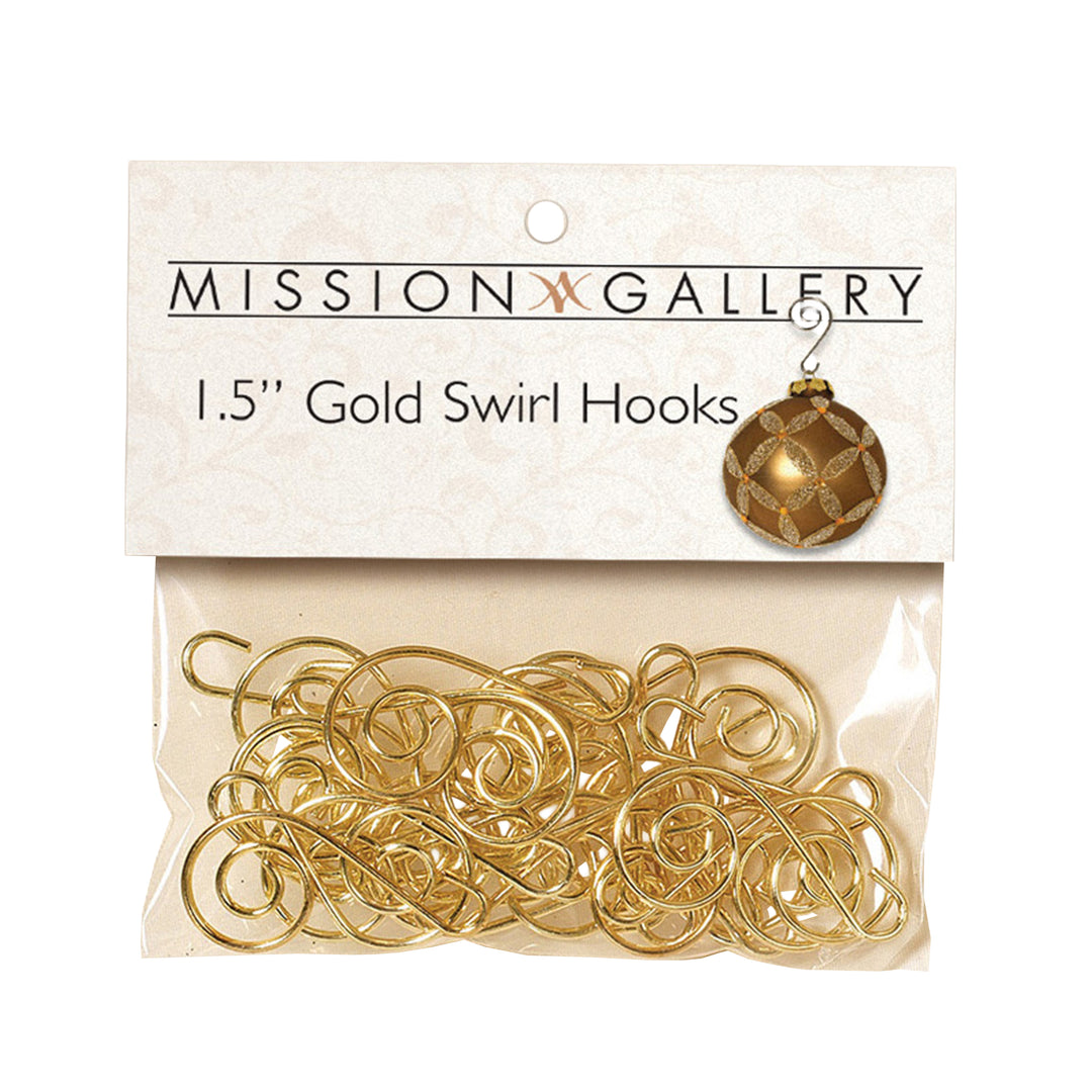 Gold Swirl Ornament Hooks