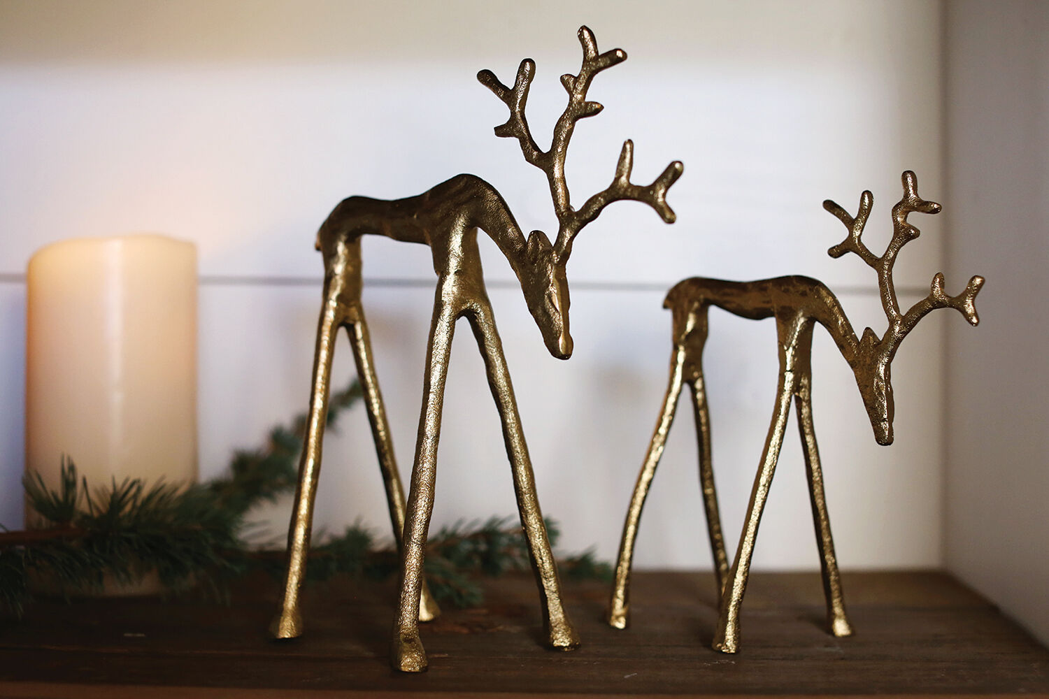 Metal Reindeer Figurine