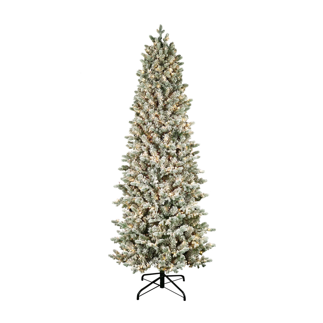 Noble Pole Flocked Fir Life-Like Artificial Christmas Tree