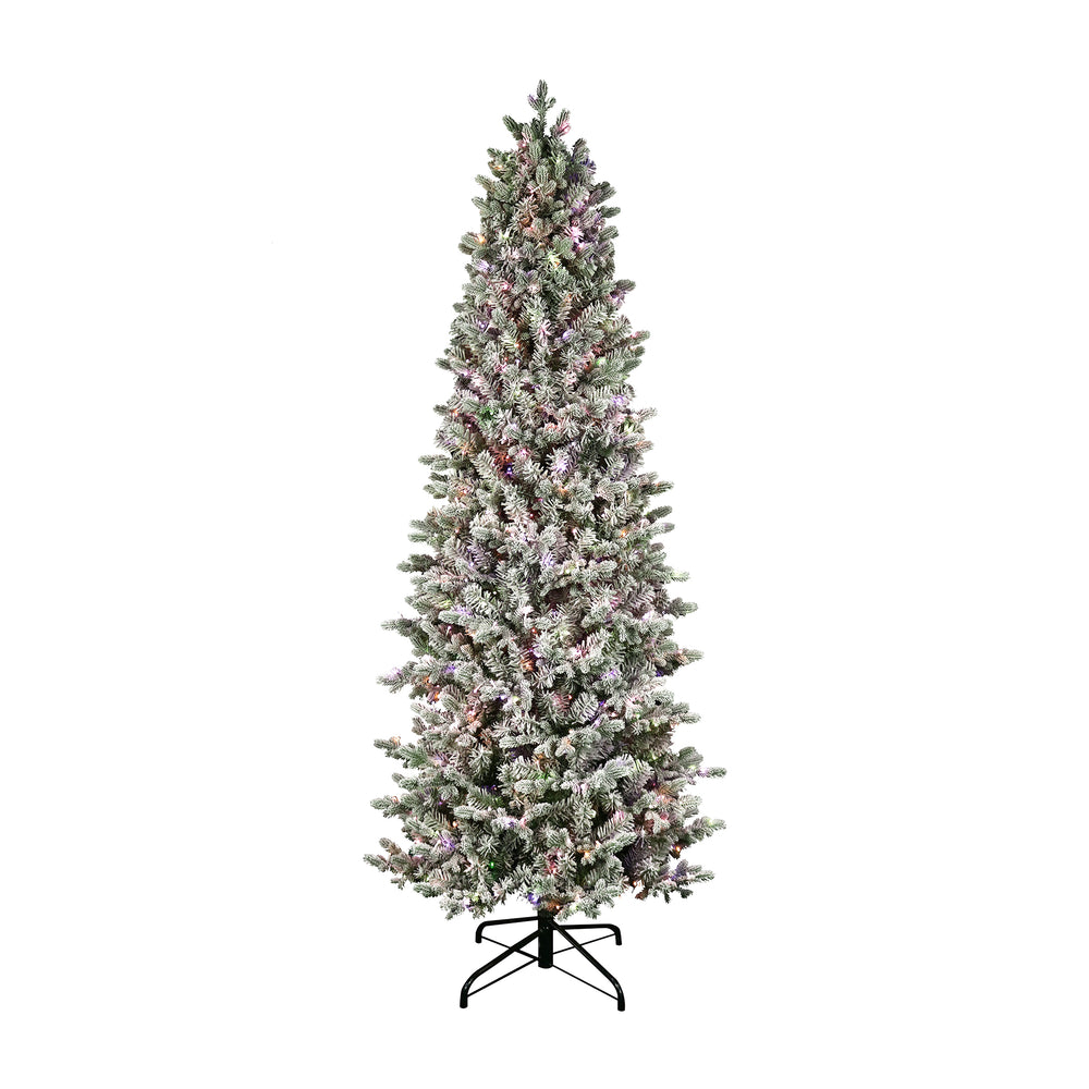Noble Pole Flocked Fir Life-Like Artificial Christmas Tree