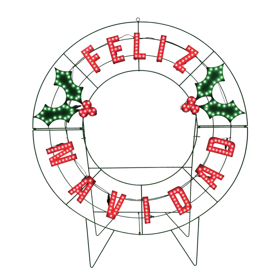 Feliz Navidad Holiday Message Wreath