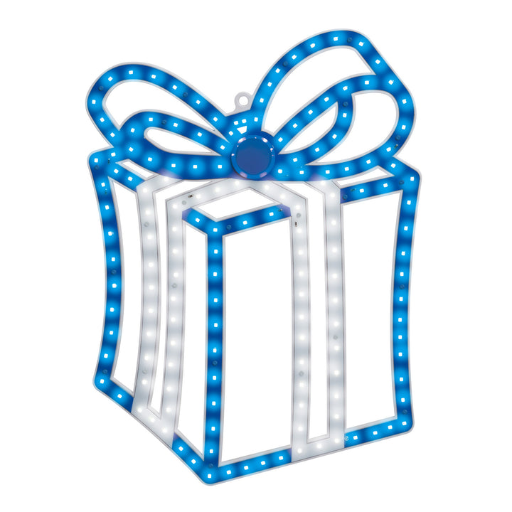 Hi-Vibrant Present LED Light Display Blue & Pure White