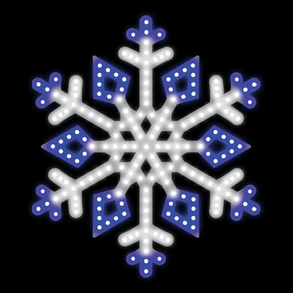 Hi-Vibrant Snowflakes Style 4 - 16"