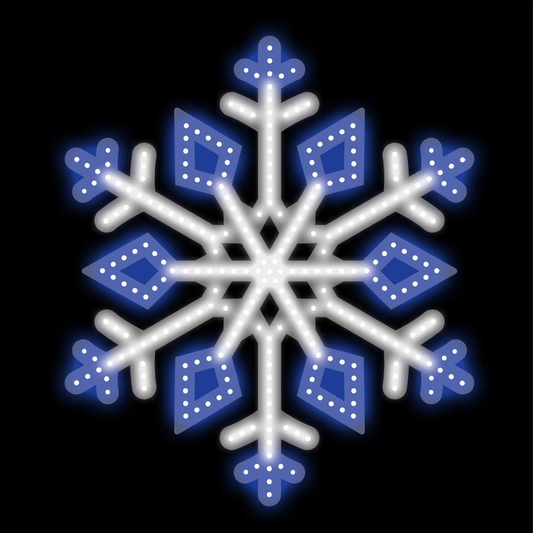 Hi-Vibrant 24-Inch Snowflake LED Light Display Version 4