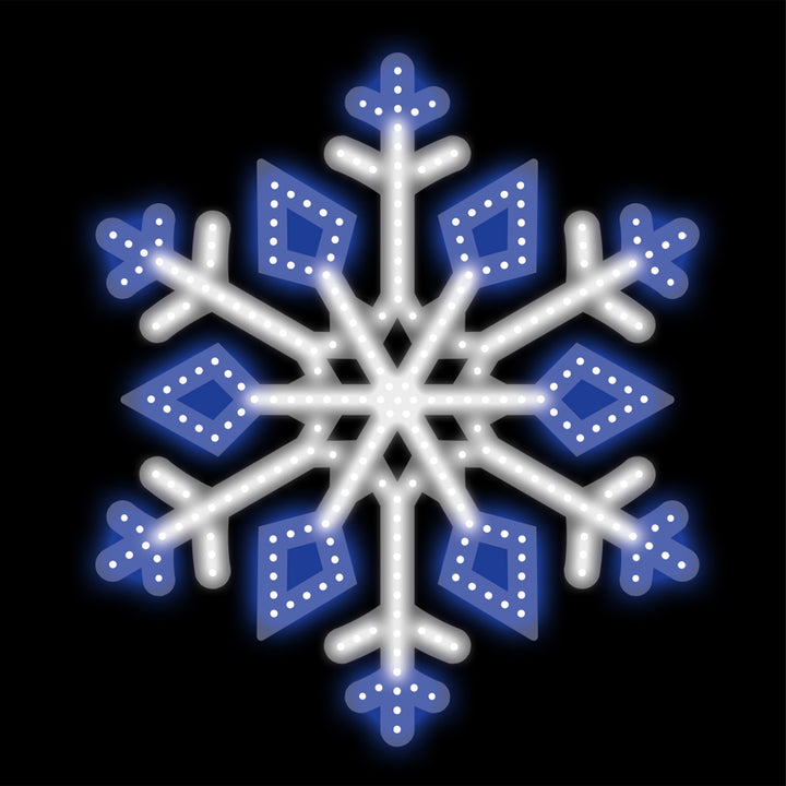 Hi-Vibrant 24-Inch Snowflake LED Light Display Version 4