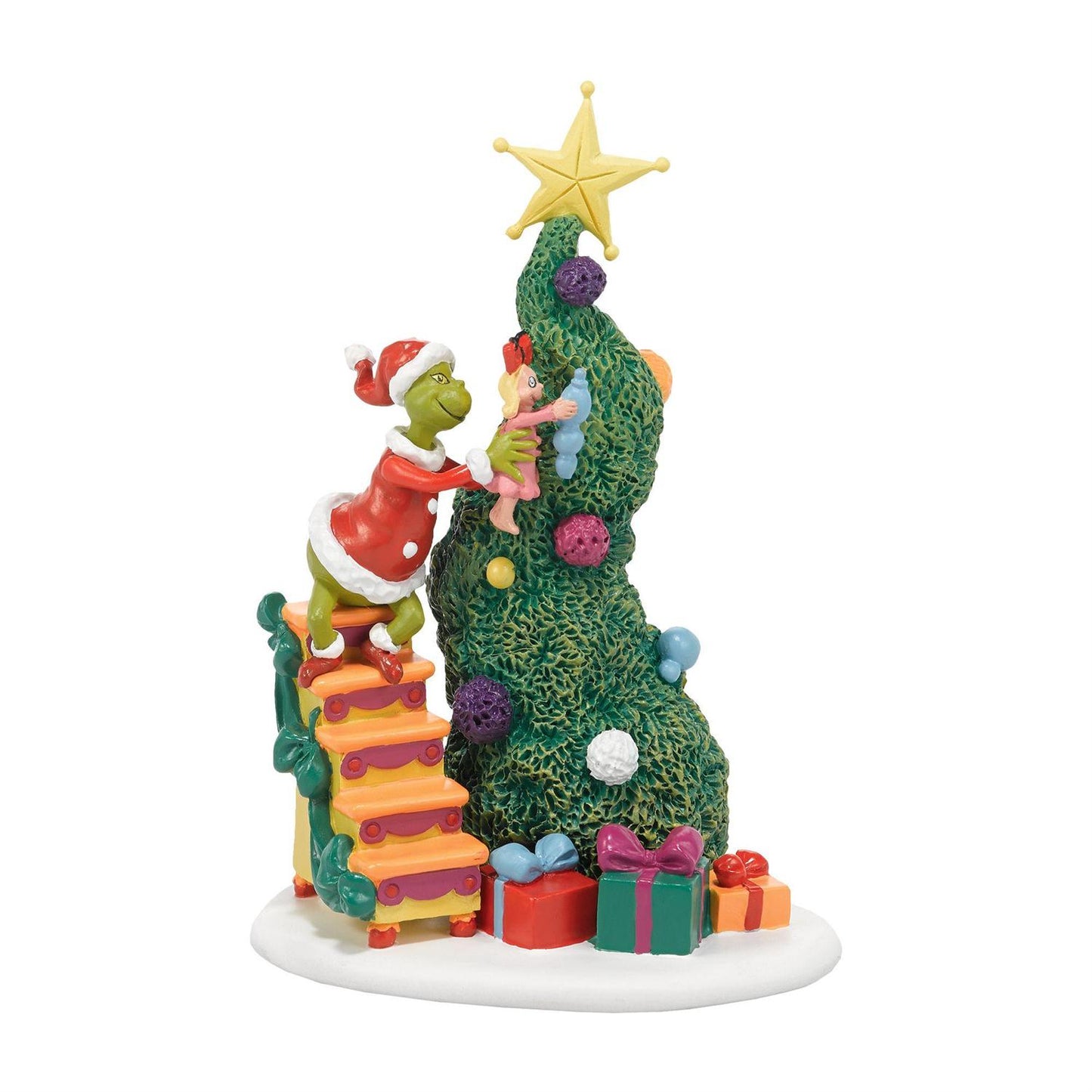 Grinch and Cindy Lou Decorate Christmas Tree Decor