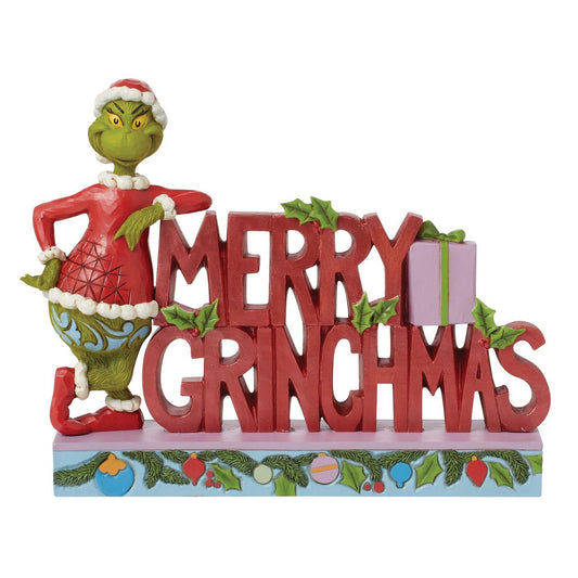 Grinch Tabletop Decor "Merry Grinchmas" by Jim Shore