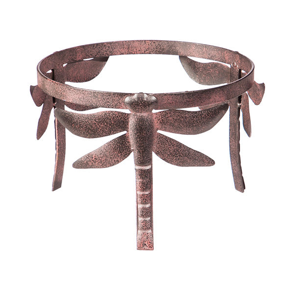 Gazing Ball Hardware Stand, Dragonfly Adorned