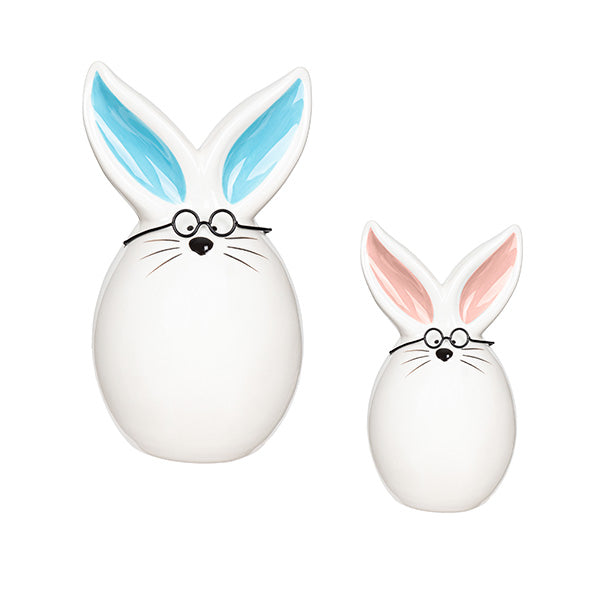 Bunny with Glasses Ceramic Table Decor