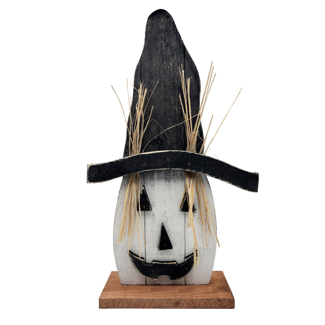B&W Jack-O-Lantern on Base