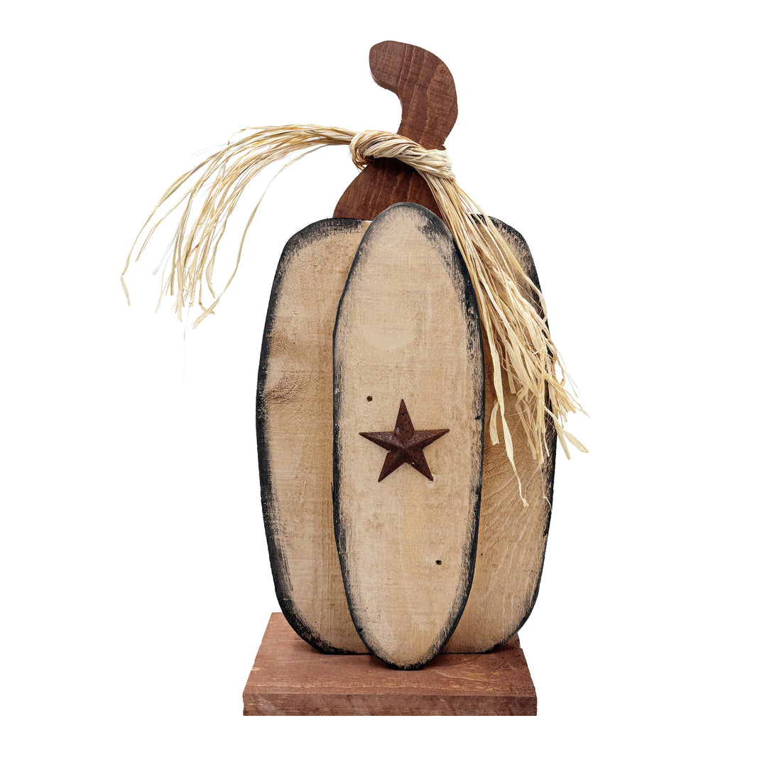 Beige Pumpkin with Star on Base