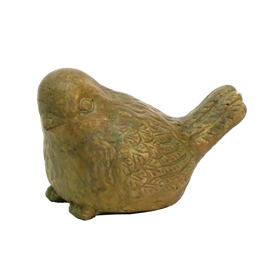 Bird with Feathers Down Figurine