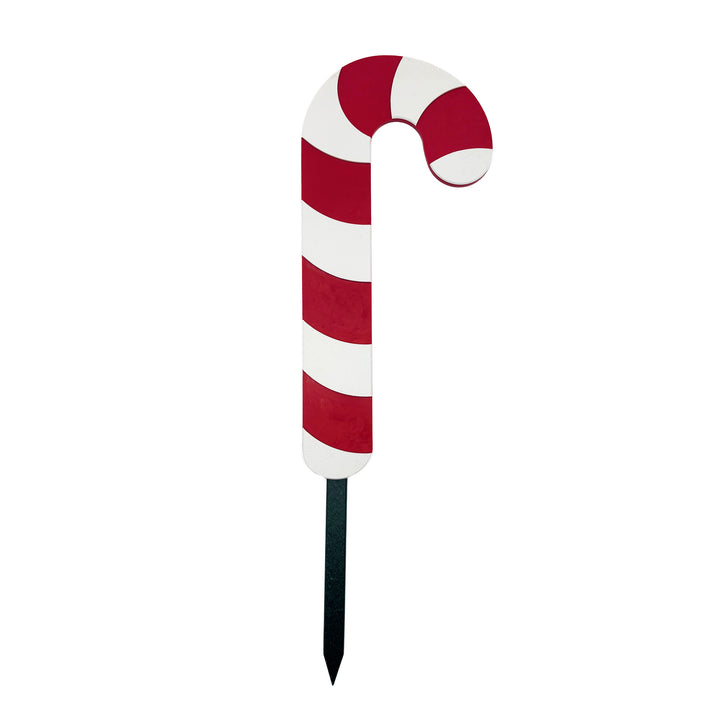 Candy Cane Poly Yard Stake