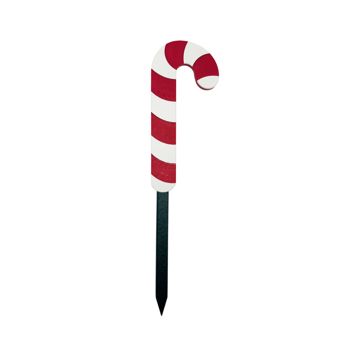 Candy Cane Poly Yard Stake