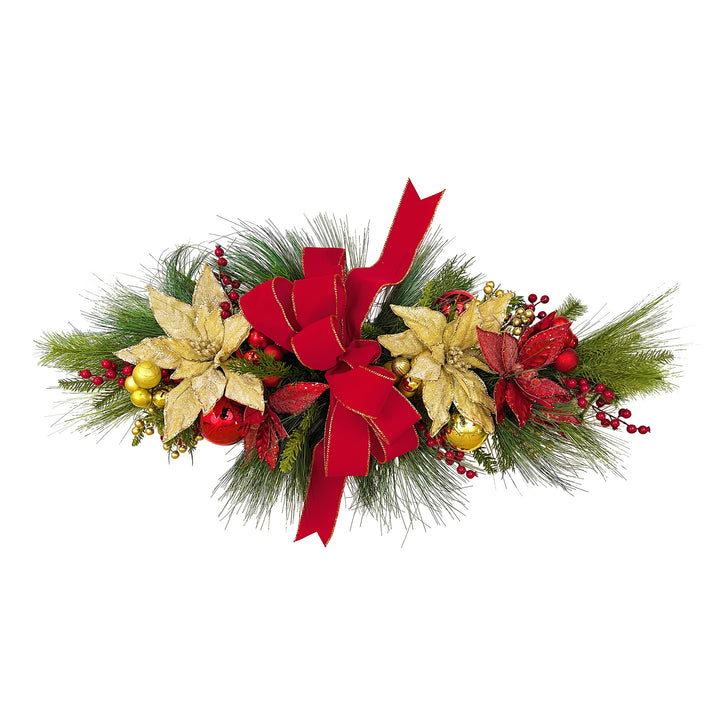 Gasper Red & Gold Holiday Collection 32" Centerpiece