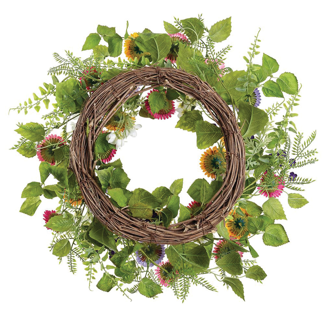 Artificial Mixed Calendula Wreath
