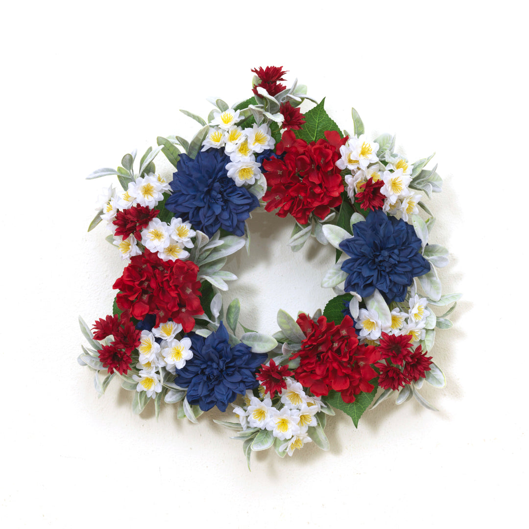 Mixed Flower Americana Wreath