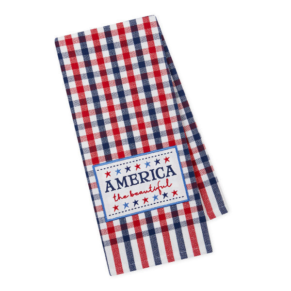 America The Beautiful Embellished Dish Towel
