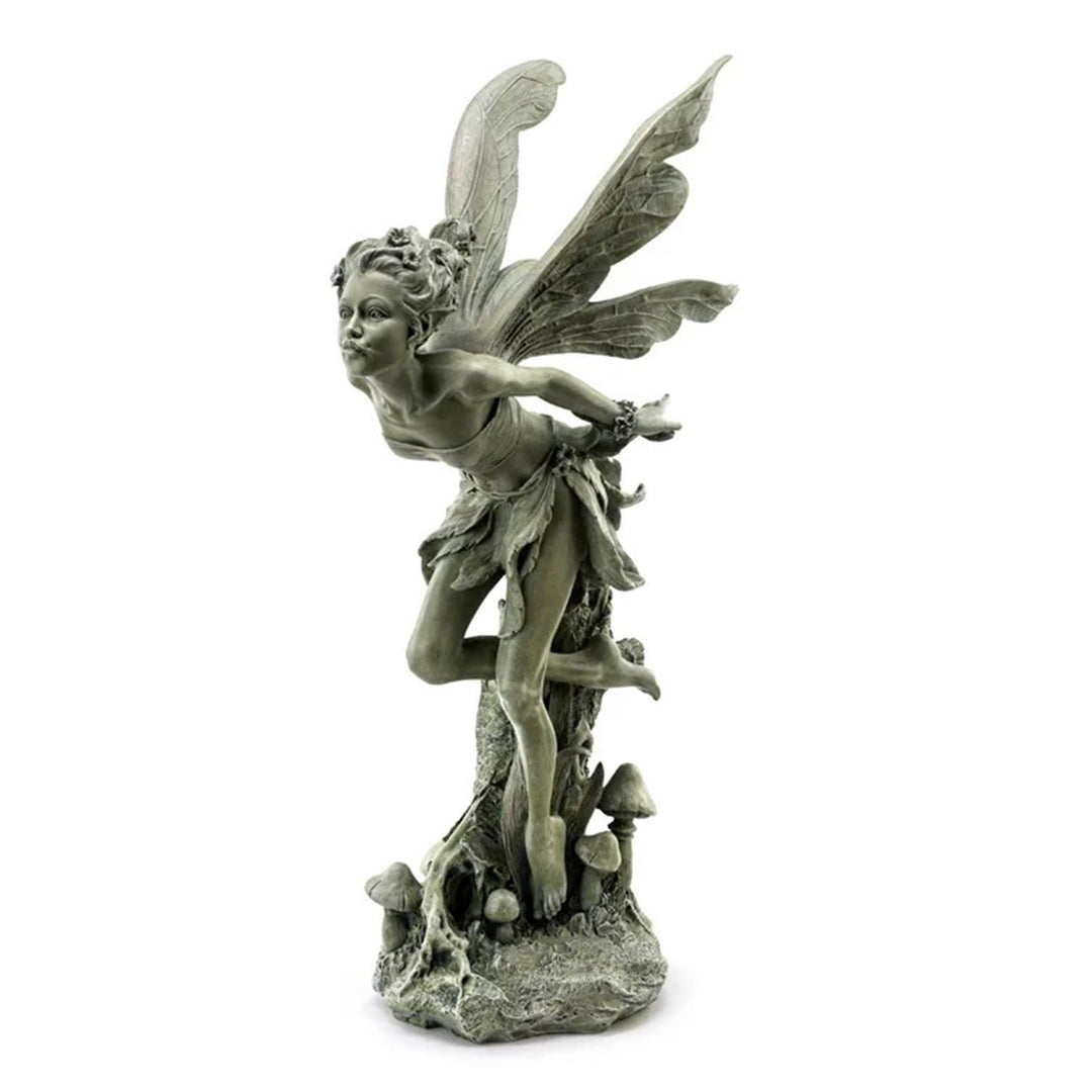 Kissing Fairy on Mushrooms Figurine