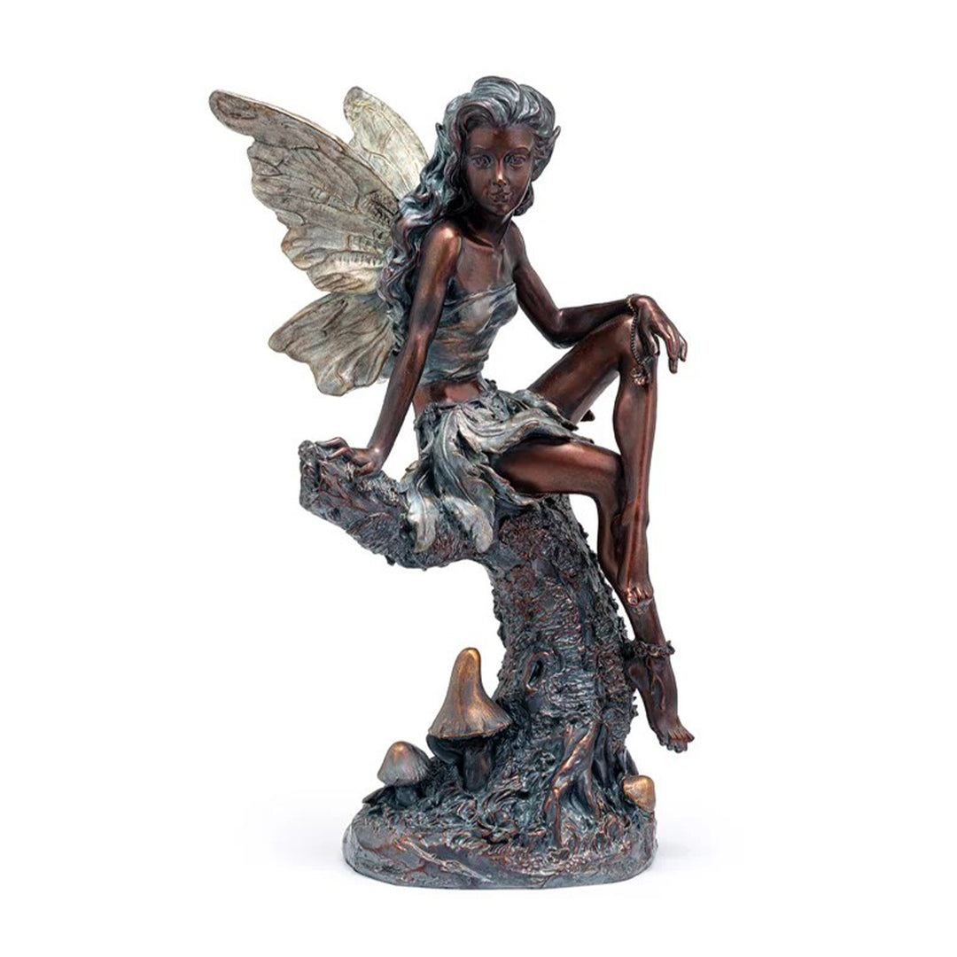 Fairy on Tree Trunk Figurine