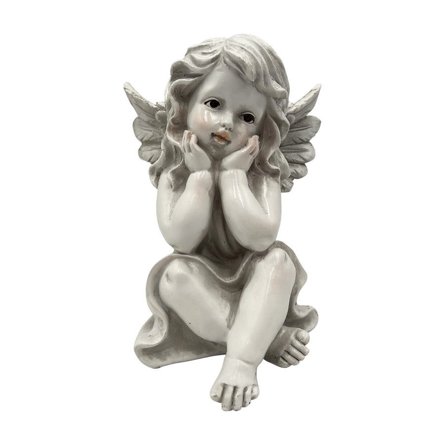Angel Girl Figurine Head in Hands