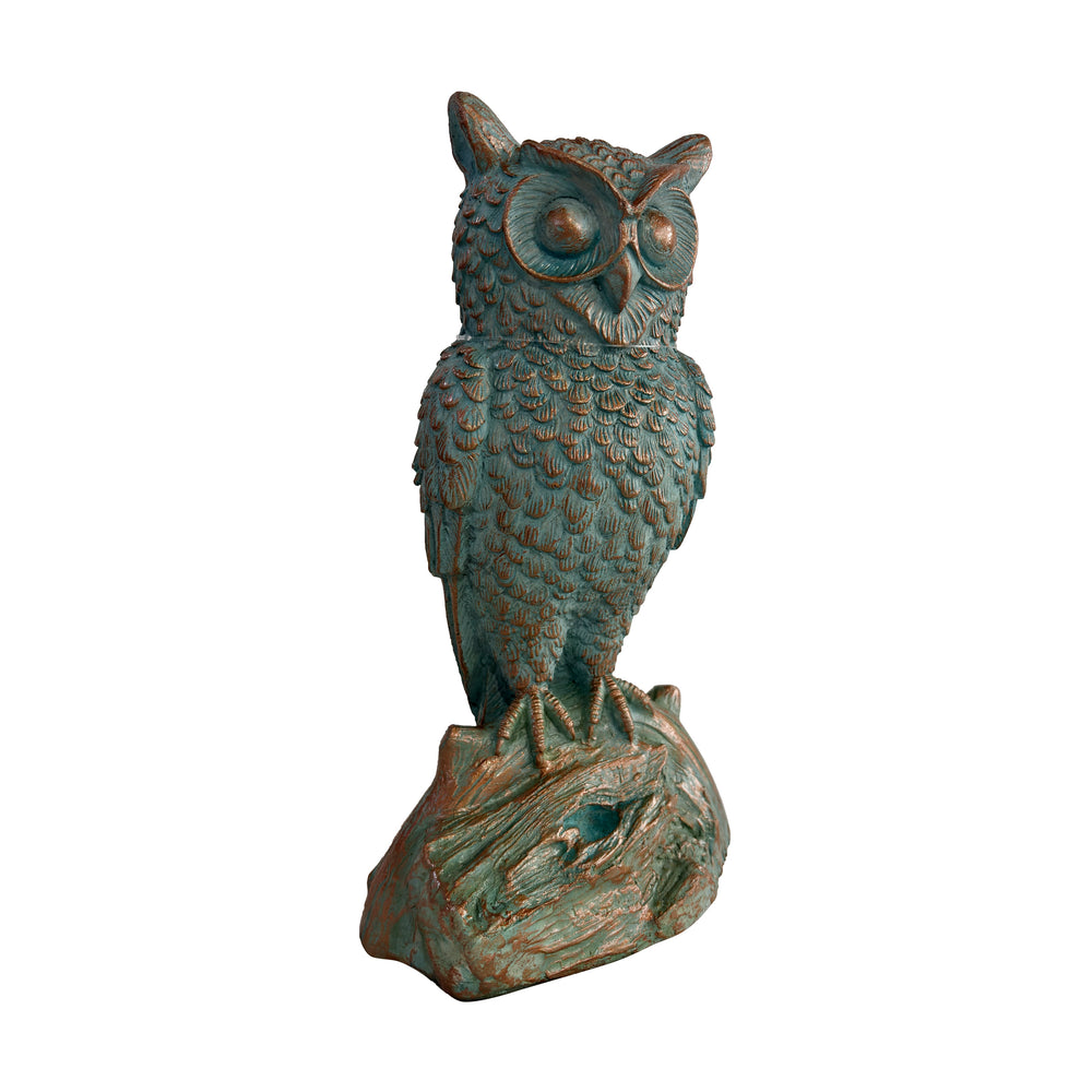 Owl on Log Statue