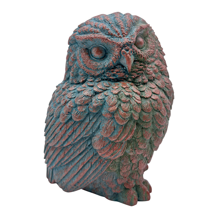 Baby Owl Statue 4"W 6"H Florentine