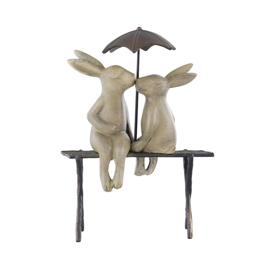 Bunny Lovers on Bench