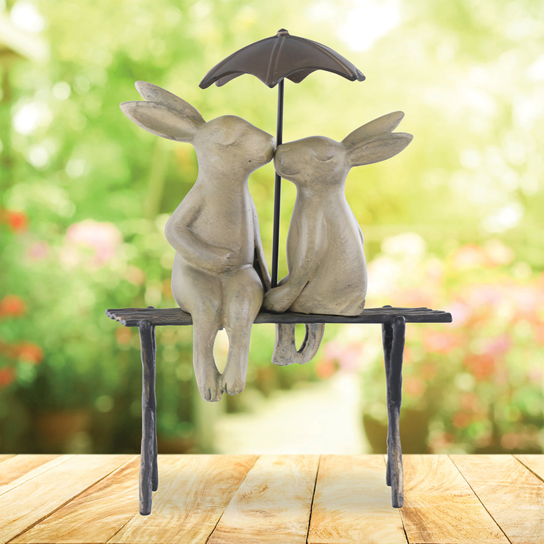 Bunny Lovers on Bench