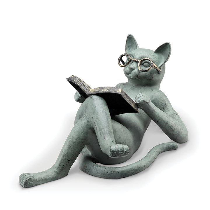 Literary Cat Garden Sculpture