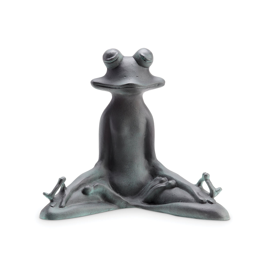 Contented Yoga Frog Garden Sculpture