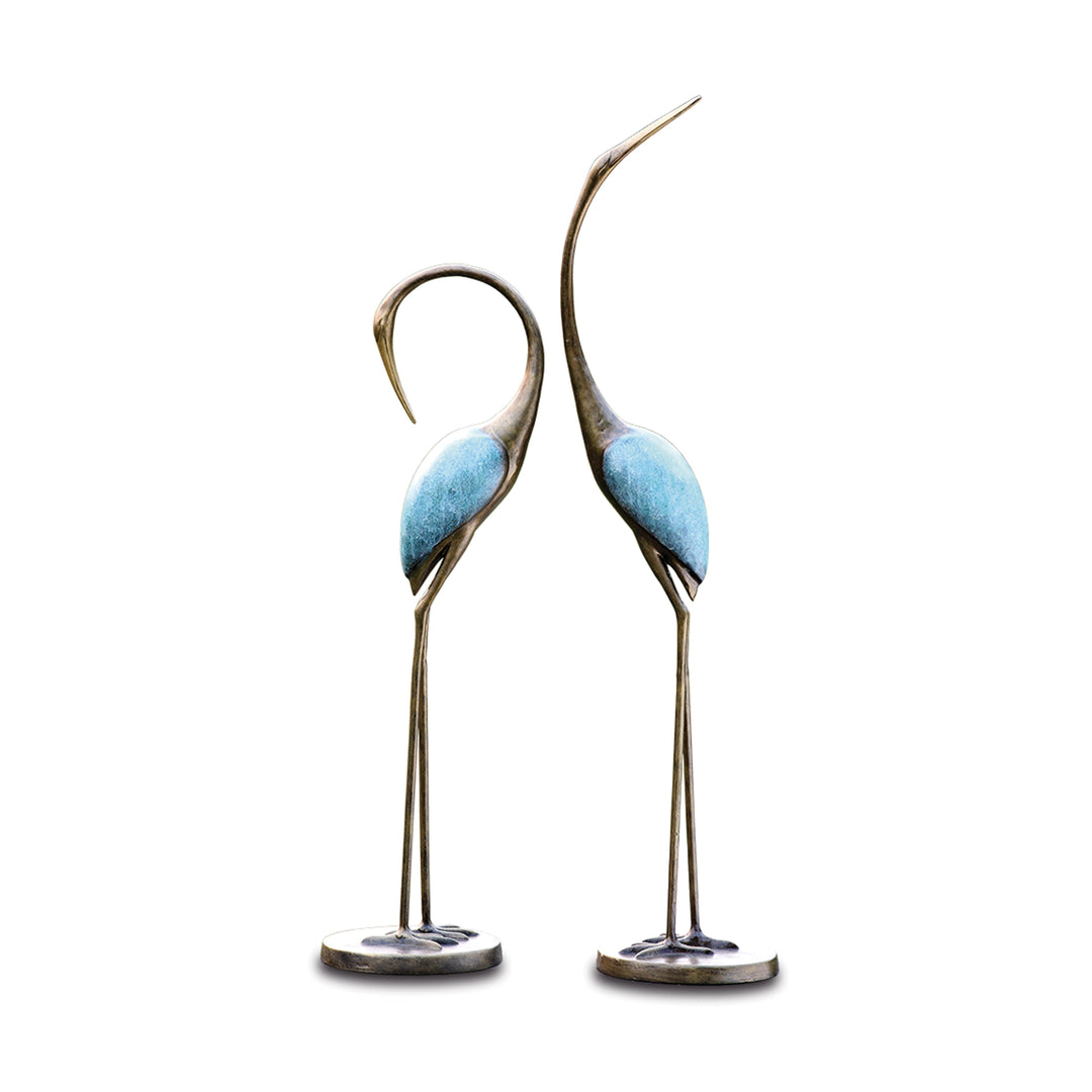 Stylized Garden Crane Pair