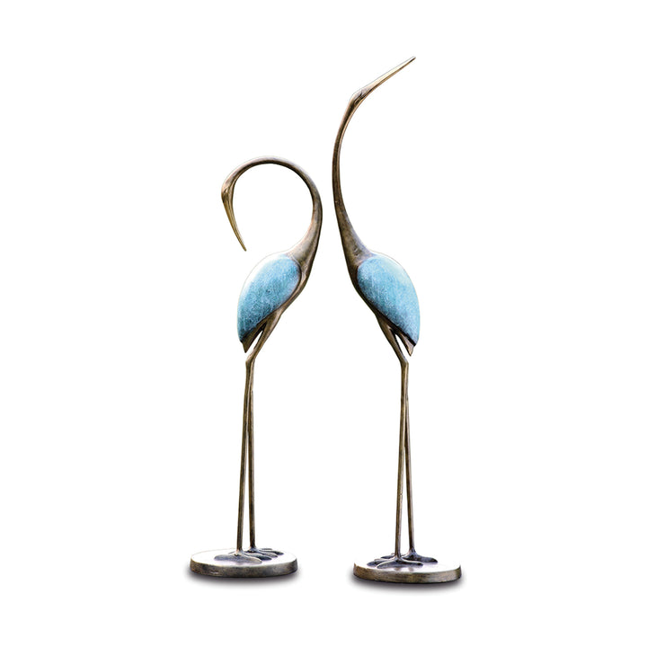 Stylized Garden Crane Pair