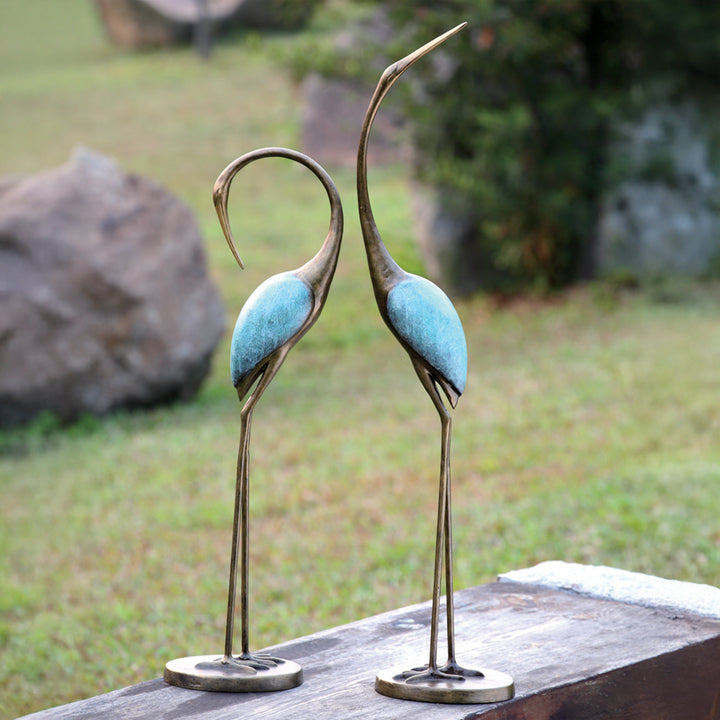 Stylized Garden Crane Pair