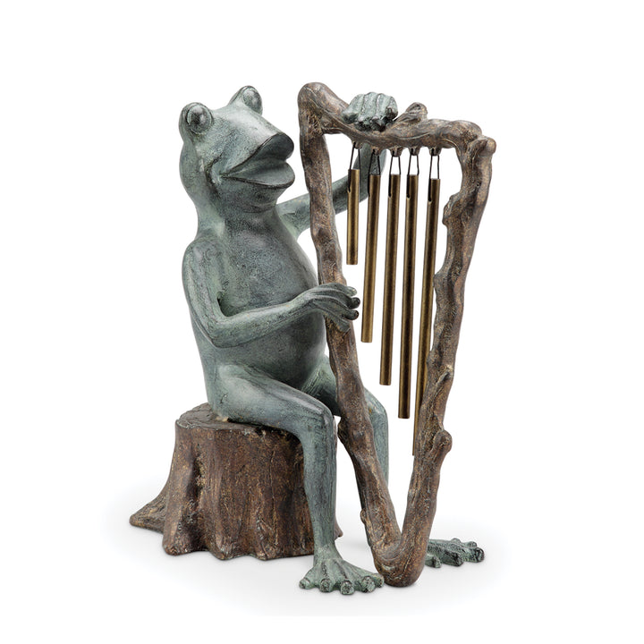 Frog and Harp Tube Wind Chime