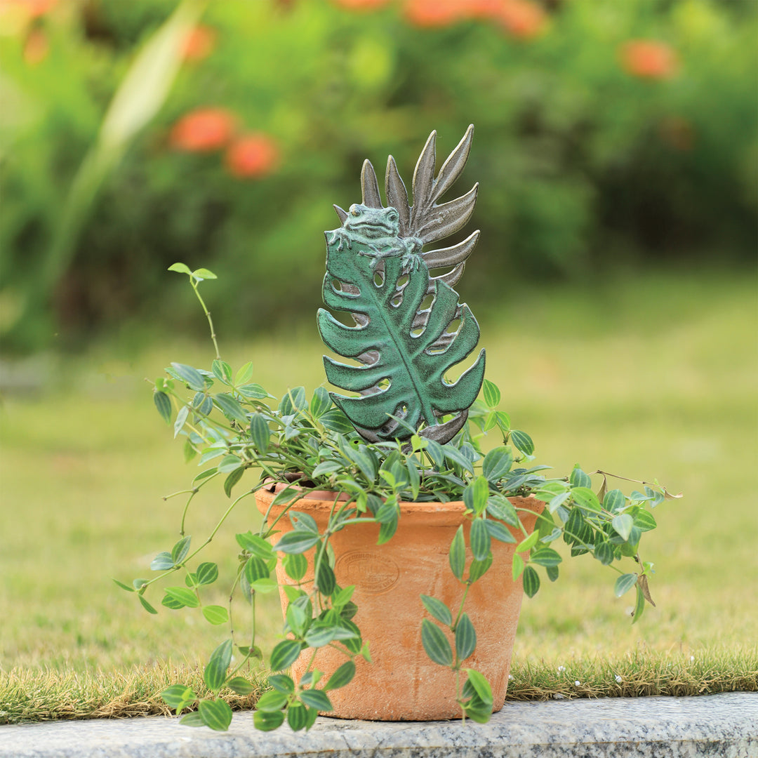 Frog & Bamboo Leaf Pot Trellis