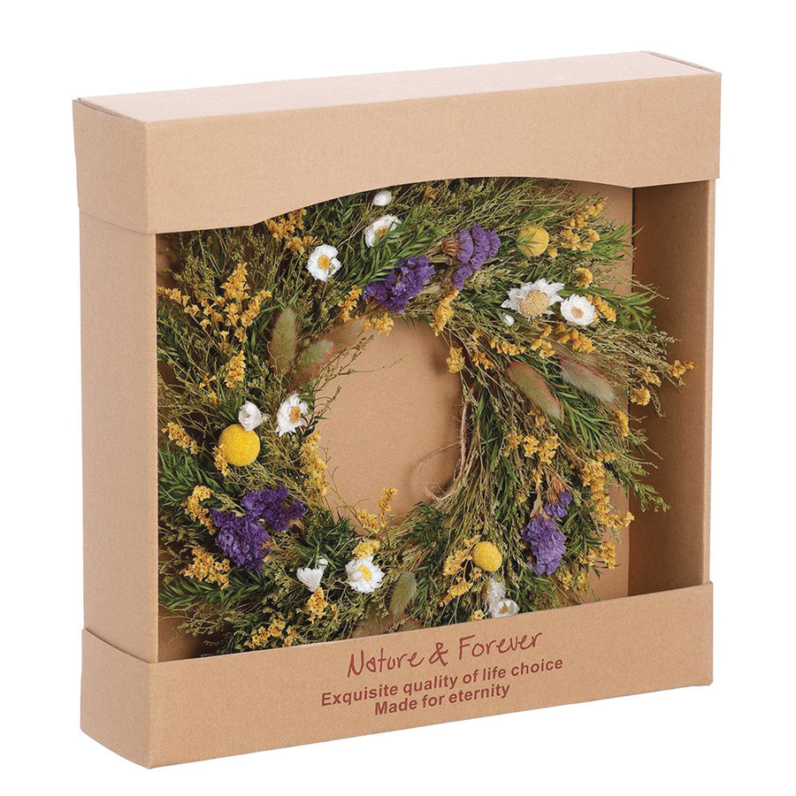Nature & Forever Dried Statice & Billy Button Wreath
