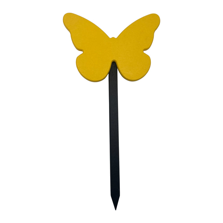 Polymer Butterfly Yard Stake Yellow