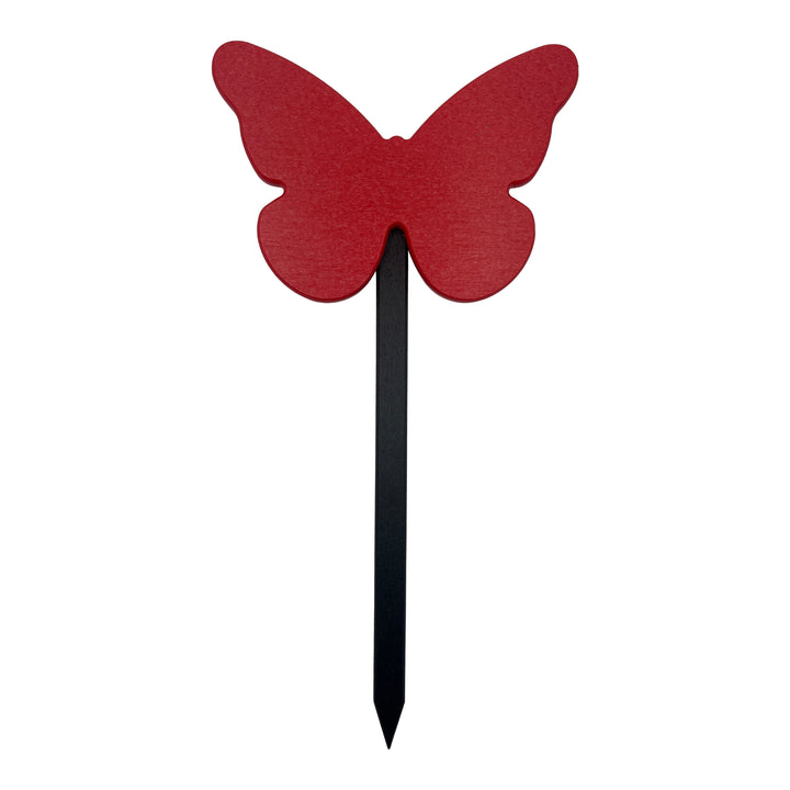 Polymer Butterfly Yard Stake Red