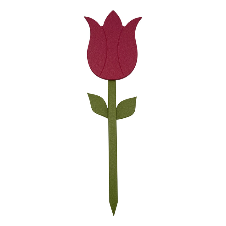 Polymer Tulip Yard Stake Pink