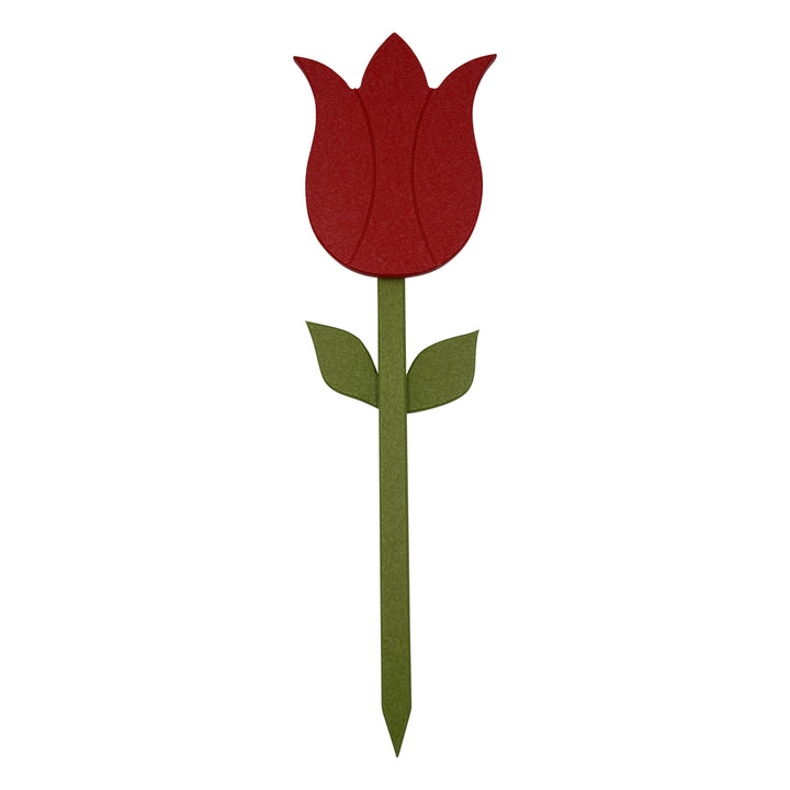Polymer Tulip Yard Stake Red
