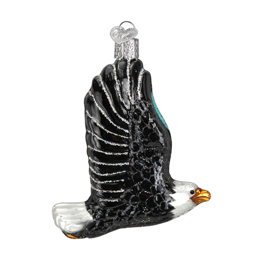 Glass Eagle in Flight Ornament