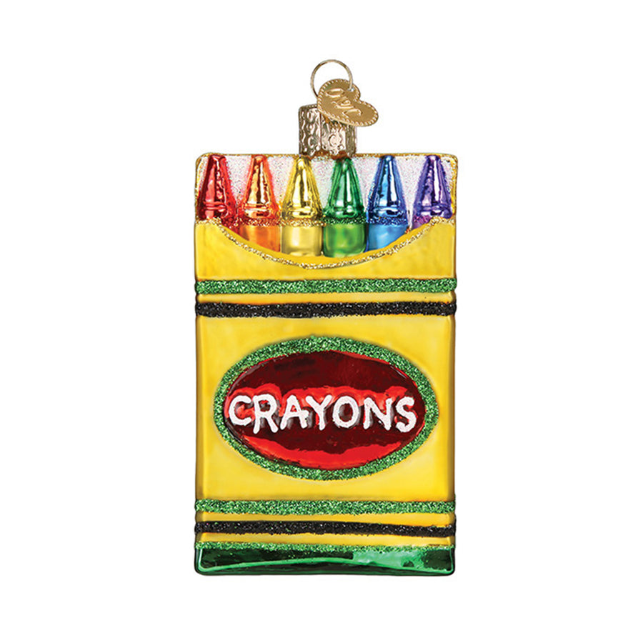 Glass Box of Crayons Ornament