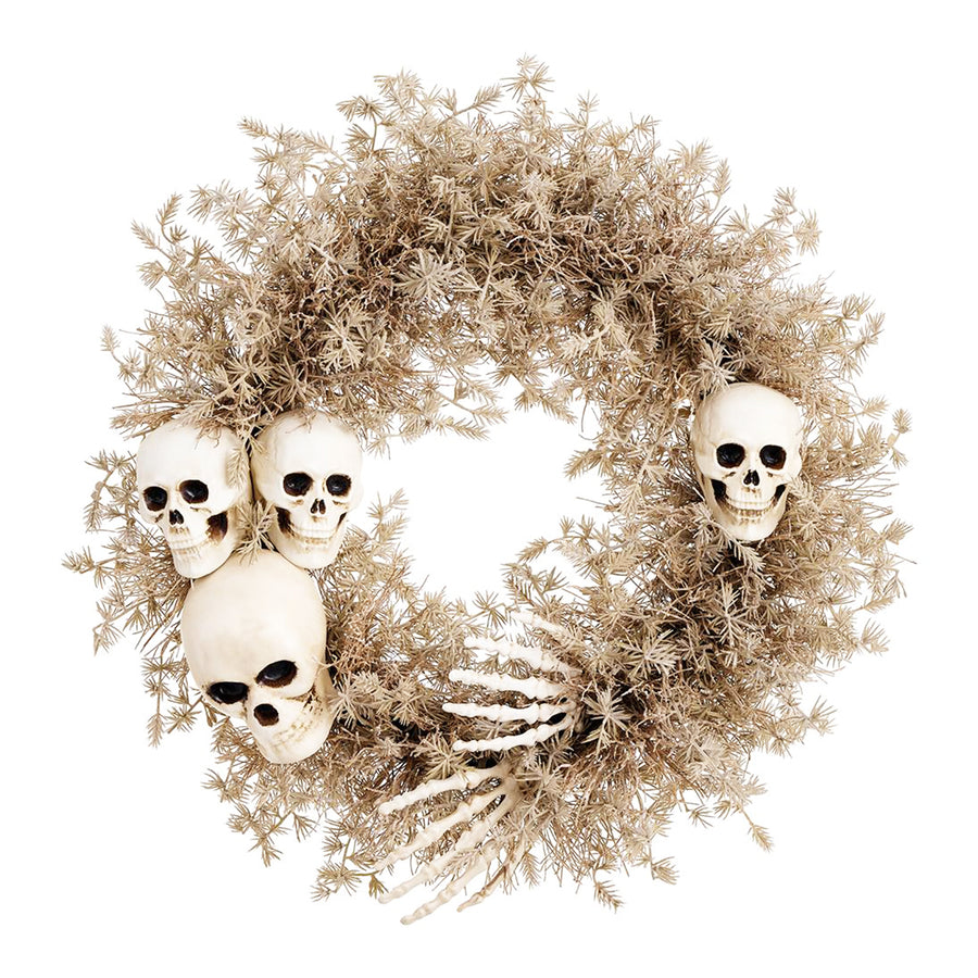 Beige Skeletons & Pine Wreath