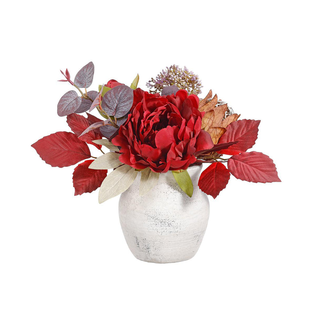 Burgundy Peony & Protea Collection Potted 10" Arrangement