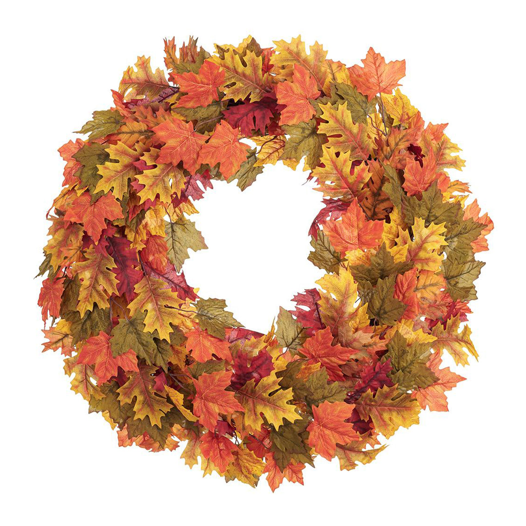 Fall Maple & Oak Leaf Wreath