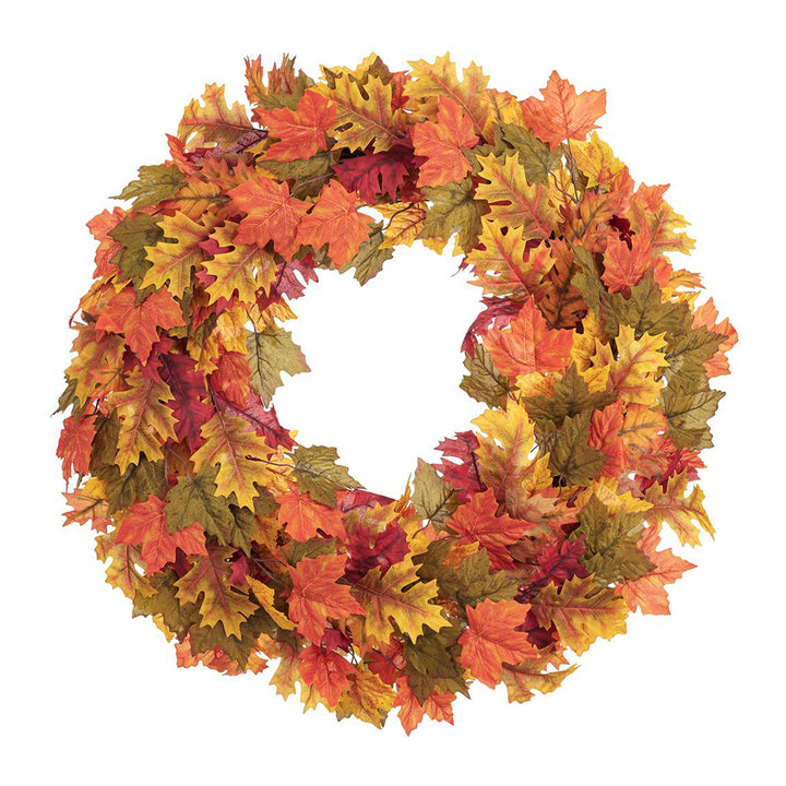 Fall Maple & Oak Leaf Wreath